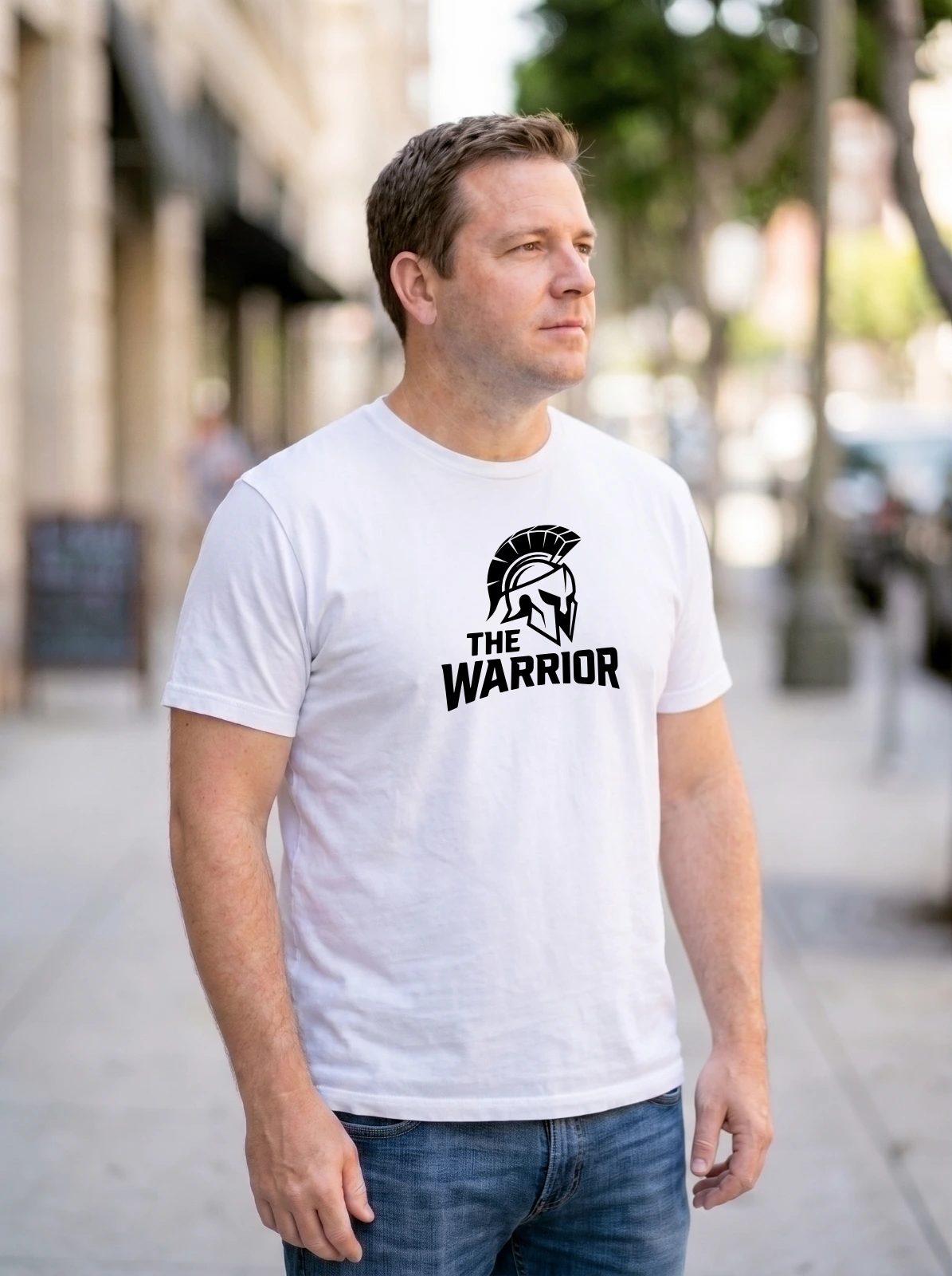 Premium pamučna majica sa The Warrior printom
